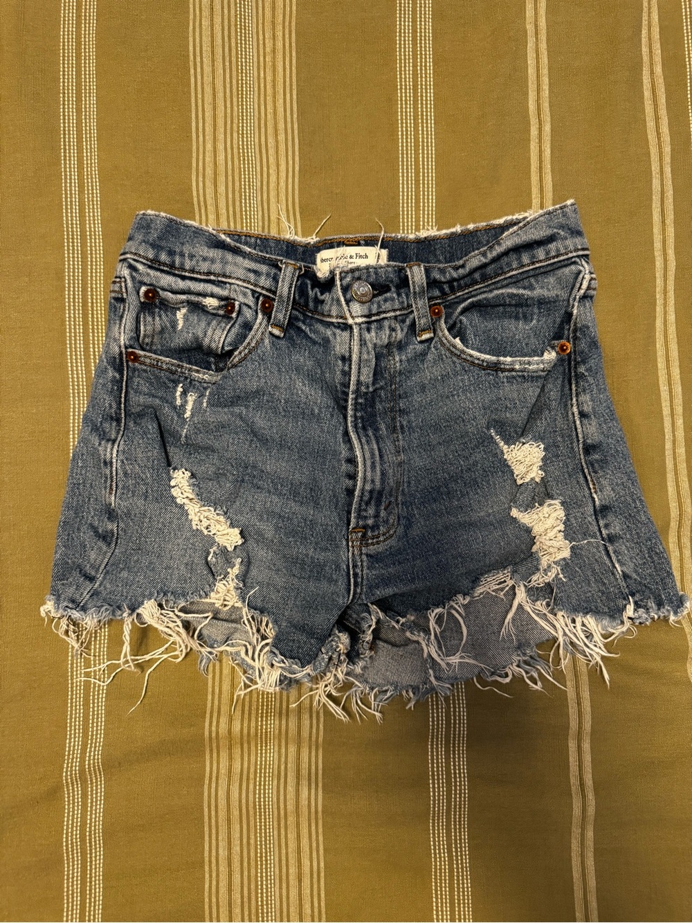 Abercrombie The Mom Short High Rise Denim Shorts